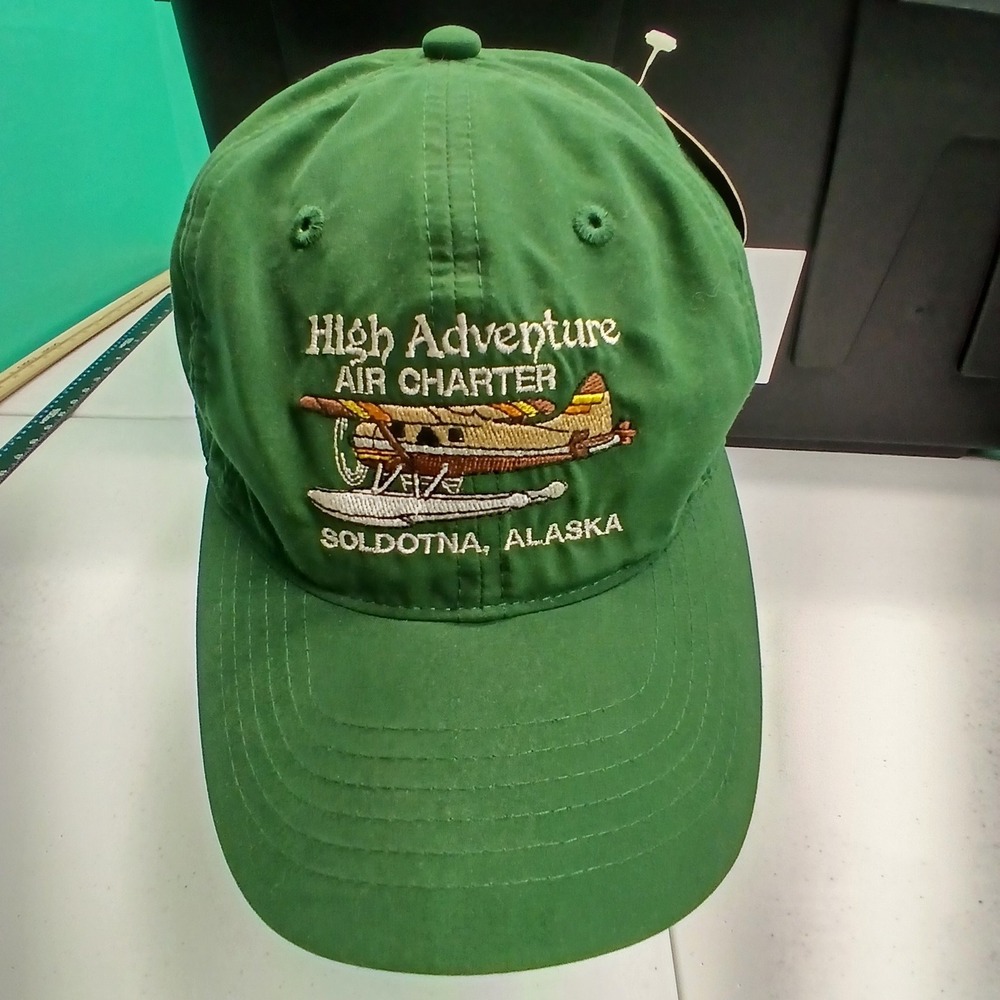 Drift Creek High Adventure Air Charter Hat OS Green Alaska Aviation Gorpcore